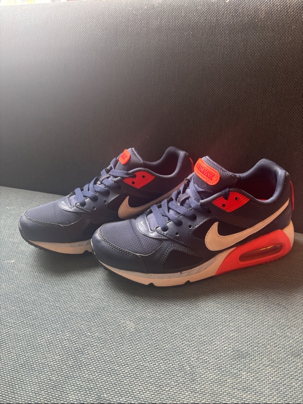 Nike Navy and Red Air Max Sneakers with White Swoosh